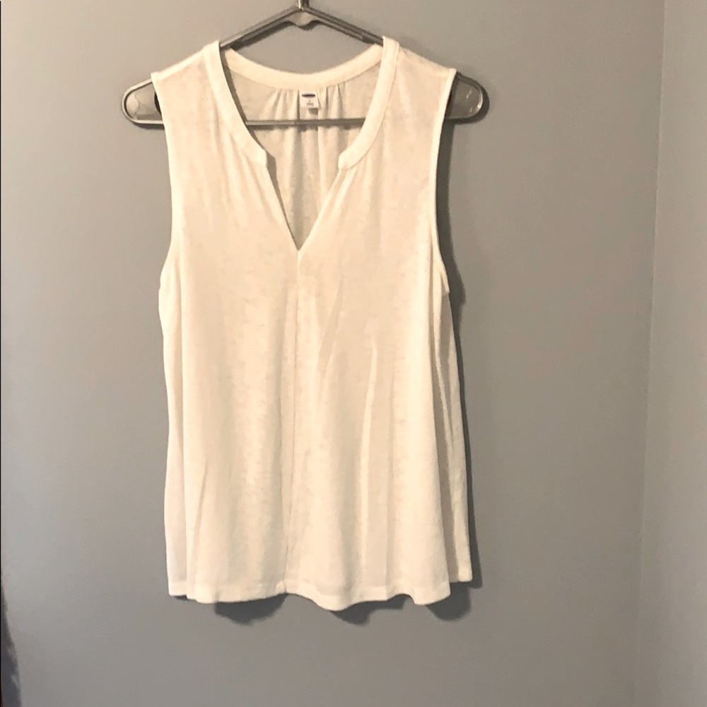 Cream colored cotton dress tank SZ S